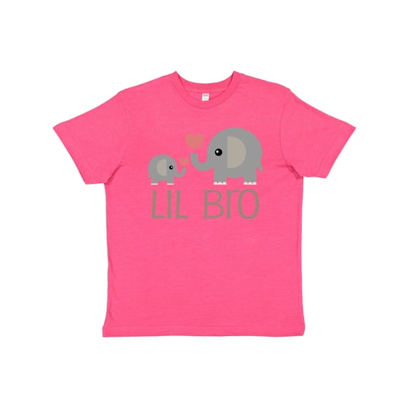 Inktastic Lil Bro Matching Elephant Youth T-Shirt
