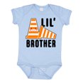 thumbnail image 1 of Inktastic Lil Brother with Construction Cones Boys Baby Bodysuit, 1 of 5