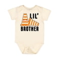thumbnail image 1 of Inktastic Lil Brother with Construction Cones Boys Baby Bodysuit, 1 of 5