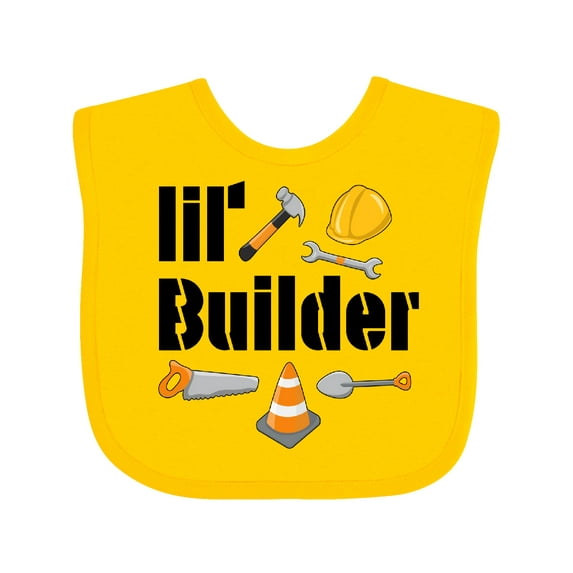 Inktastic Lil Builder Future Construction Worker Boys or Girls Baby Bib