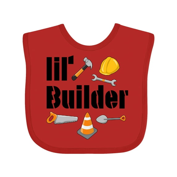 Inktastic Lil Builder Future Construction Worker Boys or Girls Baby Bib