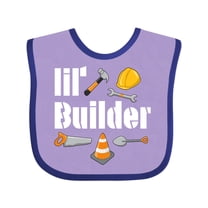 Inktastic Lil Builder- Future Construction Worker Boys or Girls Baby Bib