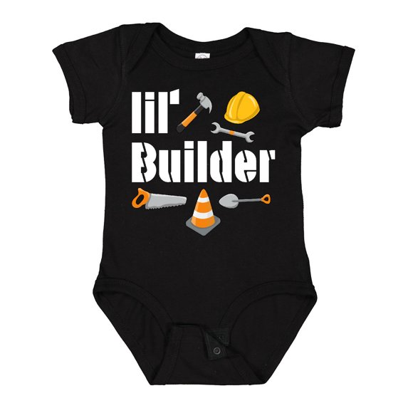 Inktastic Lil Builder- Future Construction Worker Boys or Girls Baby Bodysuit