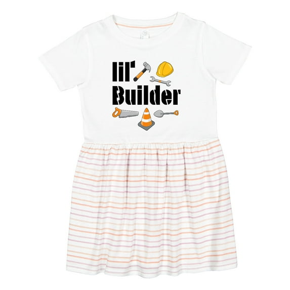 Inktastic Lil Builder Future Construction Worker Girls Toddler Dress