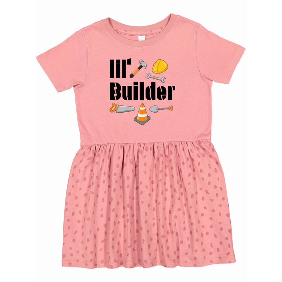 Inktastic Lil Builder Future Construction Worker Girls Toddler Dress