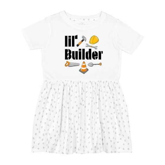 Inktastic Lil Builder Future Construction Worker Girls Toddler Dress