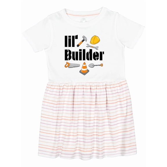 Inktastic Lil Builder Future Construction Worker Girls Toddler Dress