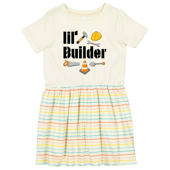 Inktastic Lil Builder Future Construction Worker Girls Toddler Dress
