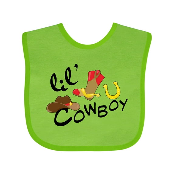 Inktastic Lil' Cowboy Boys Baby Bib