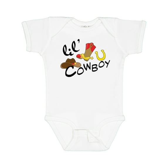Inktastic Lil' Cowboy Boys Baby Bodysuit