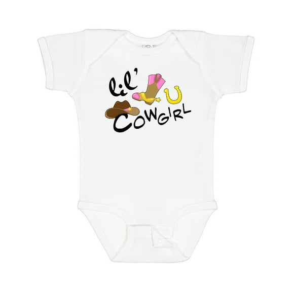 Inktastic Lil' Cowgirl Girls Baby Bodysuit
