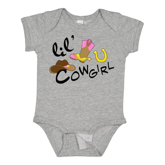 Inktastic Lil' Cowgirl Girls Baby Bodysuit