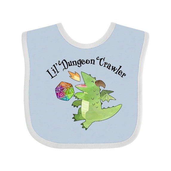 Inktastic Lil' Dungeon Crawler Cute Dragon Boys or Girls Baby Bib