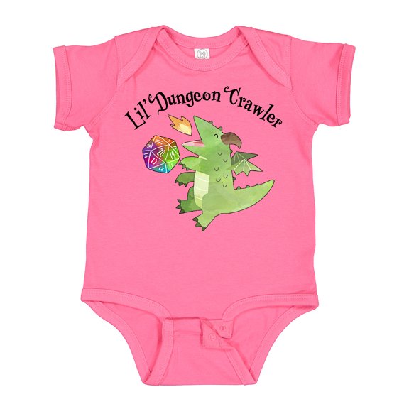 Inktastic Lil' Dungeon Crawler Cute Dragon Boys or Girls Baby Bodysuit