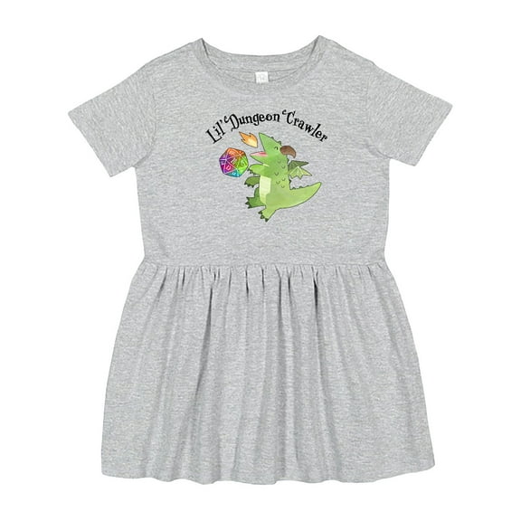 Inktastic Lil' Dungeon Crawler Cute Dragon Girls Toddler Dress