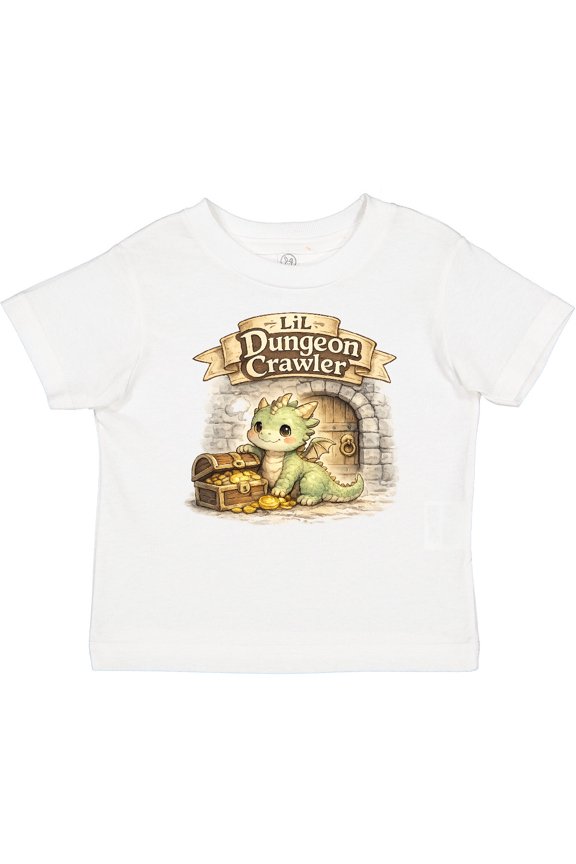 Lil Dungeon Crawler Dragon Treasure Adventure Boys or Girls Baby T-Shirt
