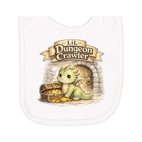 Inktastic Lil Dungeon Dragon Newborn Bib