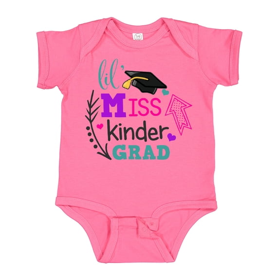 Inktastic Lil Miss Kinder Grad with Arrows Girls Baby Bodysuit
