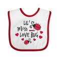 thumbnail image 1 of Inktastic Lil Miss Love Bug with Lady Bug and Hearts Girls Baby Bib, 1 of 4