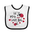 thumbnail image 1 of Inktastic Lil Miss Love Bug with Lady Bug and Hearts Girls Baby Bib, 1 of 4