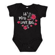 Inktastic Lil Miss Love Bug with Lady Bug and Hearts Girls Baby Bodysuit