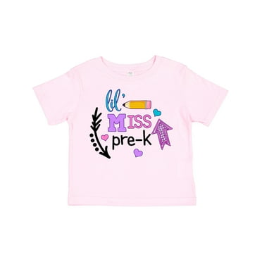 Inktastic Lil Miss Pre K with Arrows and Hearts Girls Toddler T-Shirt
