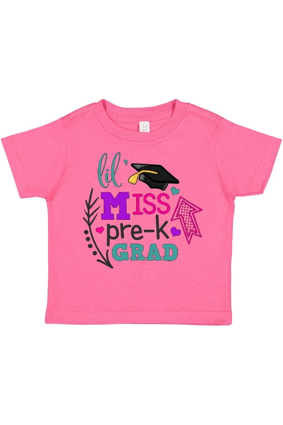 Lil Miss Pre-k Grad with Arrows Girls Toddler T-Shirt