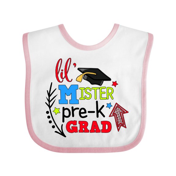 Inktastic Lil Mister Pre-K Grad with Arrows Boys Baby Bib