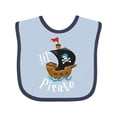 thumbnail image 1 of Inktastic Lil' Pirate Pirate Ship, Blue Bandana Boys or Girls Baby Bib, 1 of 4