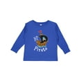 thumbnail image 1 of Inktastic Lil' Pirate Pirate Ship, Blue Bandana Boys or Girls Long Sleeve Toddler T-Shirt, 1 of 5