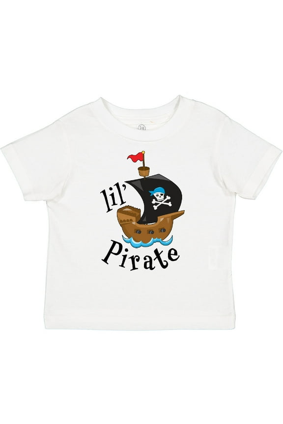 Lil' Pirate Pirate Ship, Blue Bandana Boys or Girls Toddler T-Shirt