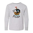 thumbnail image 1 of Inktastic Lil' Pirate Pirate Ship, Blue Bandana Long Sleeve Youth T-Shirt, 1 of 5
