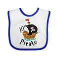 thumbnail image 1 of Inktastic Lil' Pirate Pirate Ship, Pink Bandana Boys or Girls Baby Bib, 1 of 4