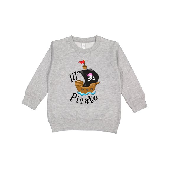 Inktastic Lil' Pirate Pirate Ship, Pink Bandana Toddler Sweatshirt