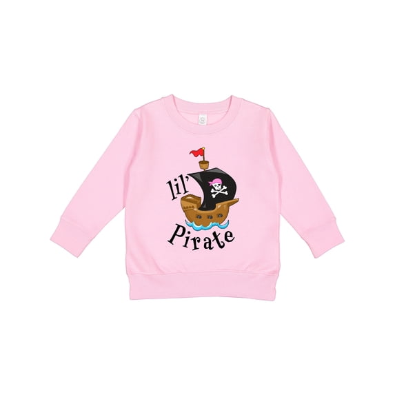 Inktastic Lil' Pirate Pirate Ship, Pink Bandana Toddler Sweatshirt