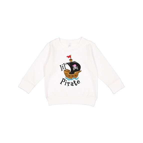 Inktastic Lil' Pirate Pirate Ship, Pink Bandana Toddler Sweatshirt