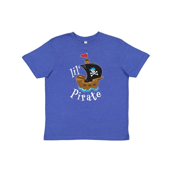 Inktastic Lil' Pirate pirate ship, blue bandana Youth T-Shirt