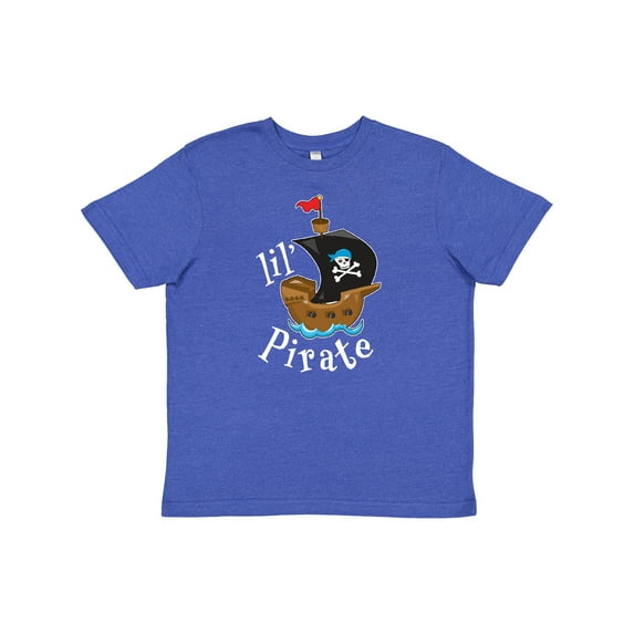 Inktastic Lil' Pirate pirate ship, blue bandana Youth T-Shirt
