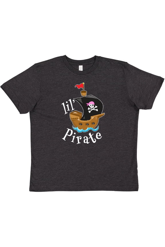 Lil' Pirate pirate ship, pink bandana Youth T-Shirt