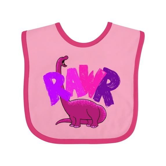 Inktastic Lil' Purple Bronto Rawr Boys or Girls Baby Bib