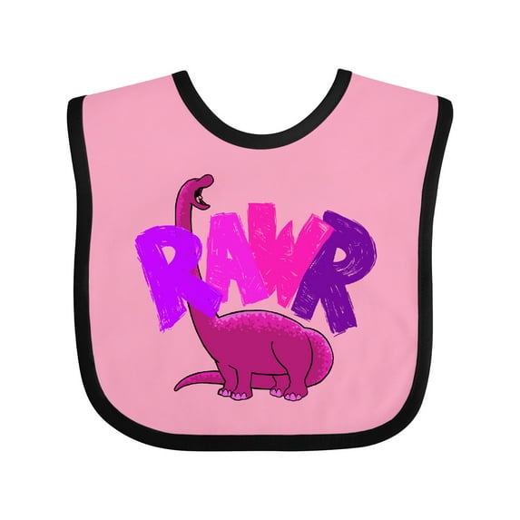 Inktastic Lil' Purple Bronto Rawr Boys or Girls Baby Bib