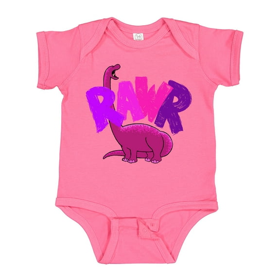 Inktastic Lil' Purple Bronto Rawr Boys or Girls Baby Bodysuit
