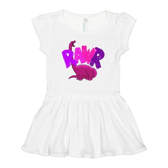 Inktastic Lil' Purple Bronto Rawr Girls Baby Dress