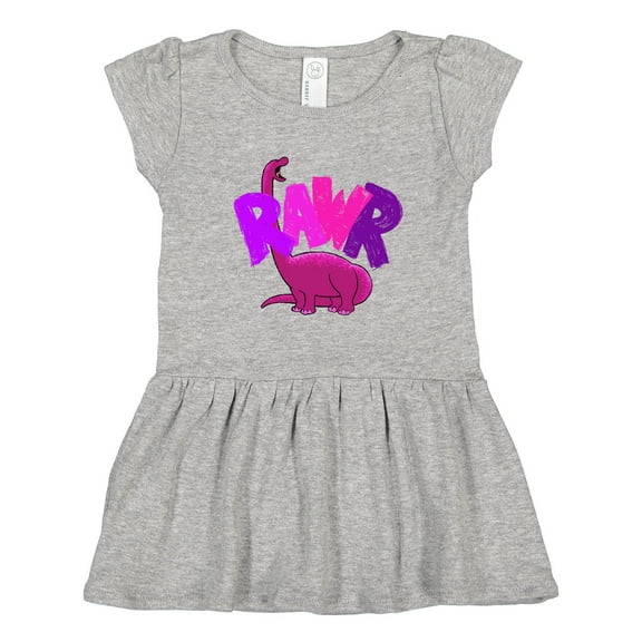 Inktastic Lil' Purple Bronto Rawr Girls Toddler Dress