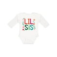 thumbnail image 1 of Inktastic Lil Sis Girls Sister Announcement Gift Girls Long Sleeve Baby Bodysuit, 1 of 5