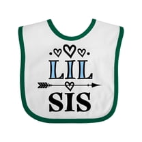 Inktastic Lil Sis Girls Sister Announcement Girls Baby Bib