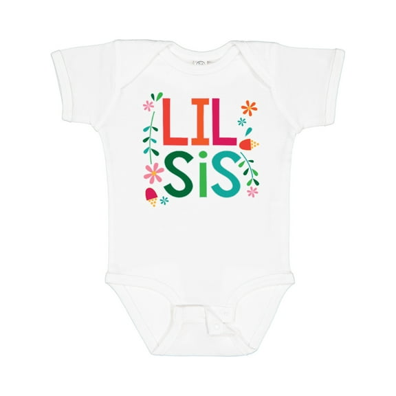 Inktastic Lil Sis Girls Sister Announcement Girls Baby Bodysuit
