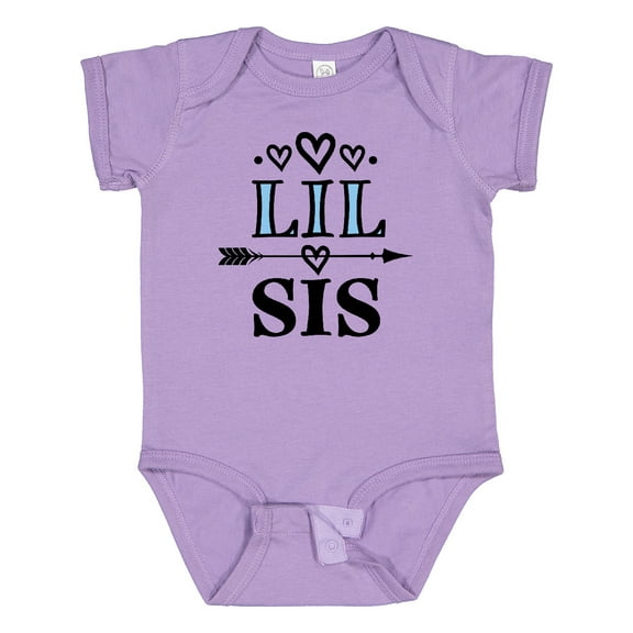 Inktastic Lil Sis Girls Sister Announcement Girls Baby Bodysuit