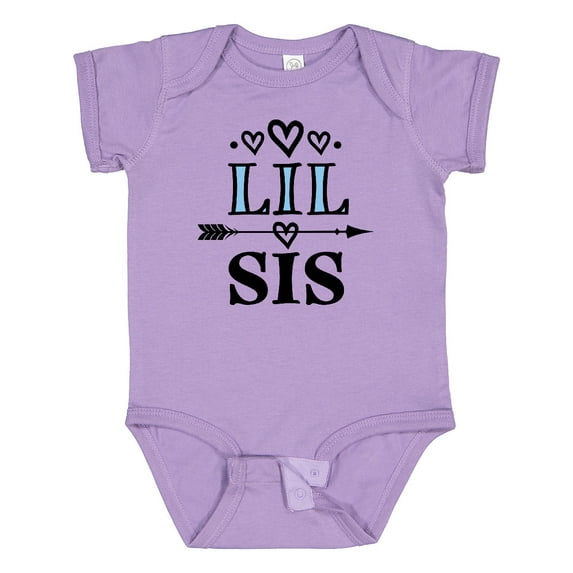 Inktastic Lil Sis Girls Sister Announcement Girls Baby Bodysuit