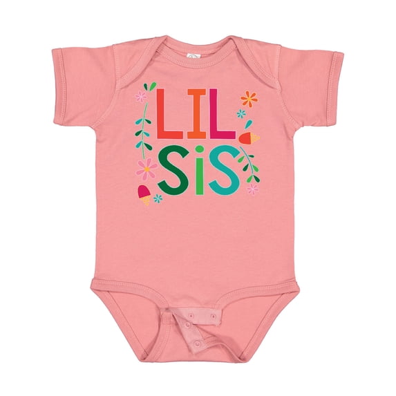 Inktastic Lil Sis Girls Sister Announcement Girls Baby Bodysuit